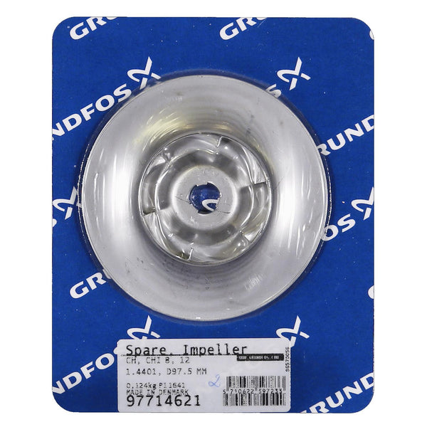 Grundfos 97714621 - Spare Impeller 1.4401, D97.5 MM | Submersible | Borehole | Vertical | High Head