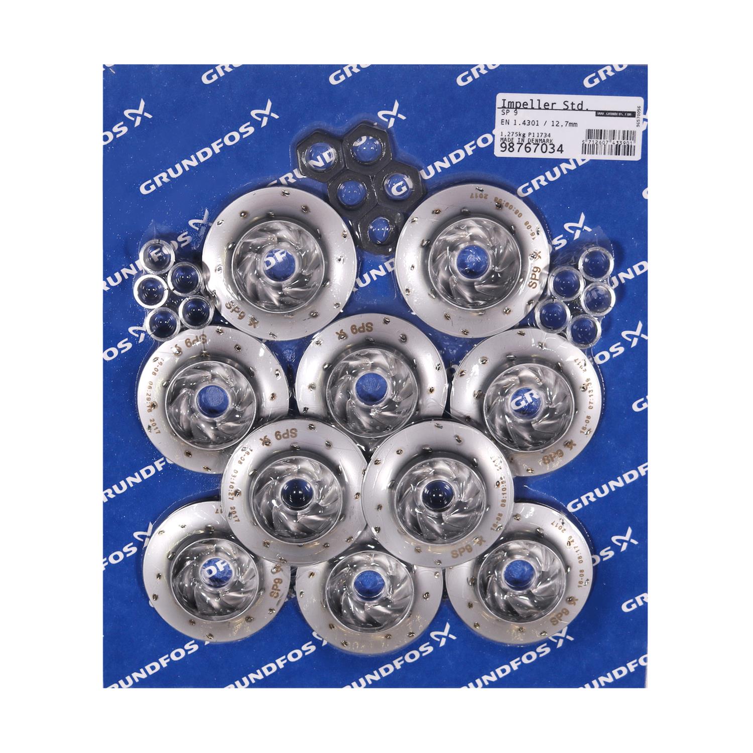 Grundfos 98767034 - Impeller Std.EN 1.4301 / 12,7mm