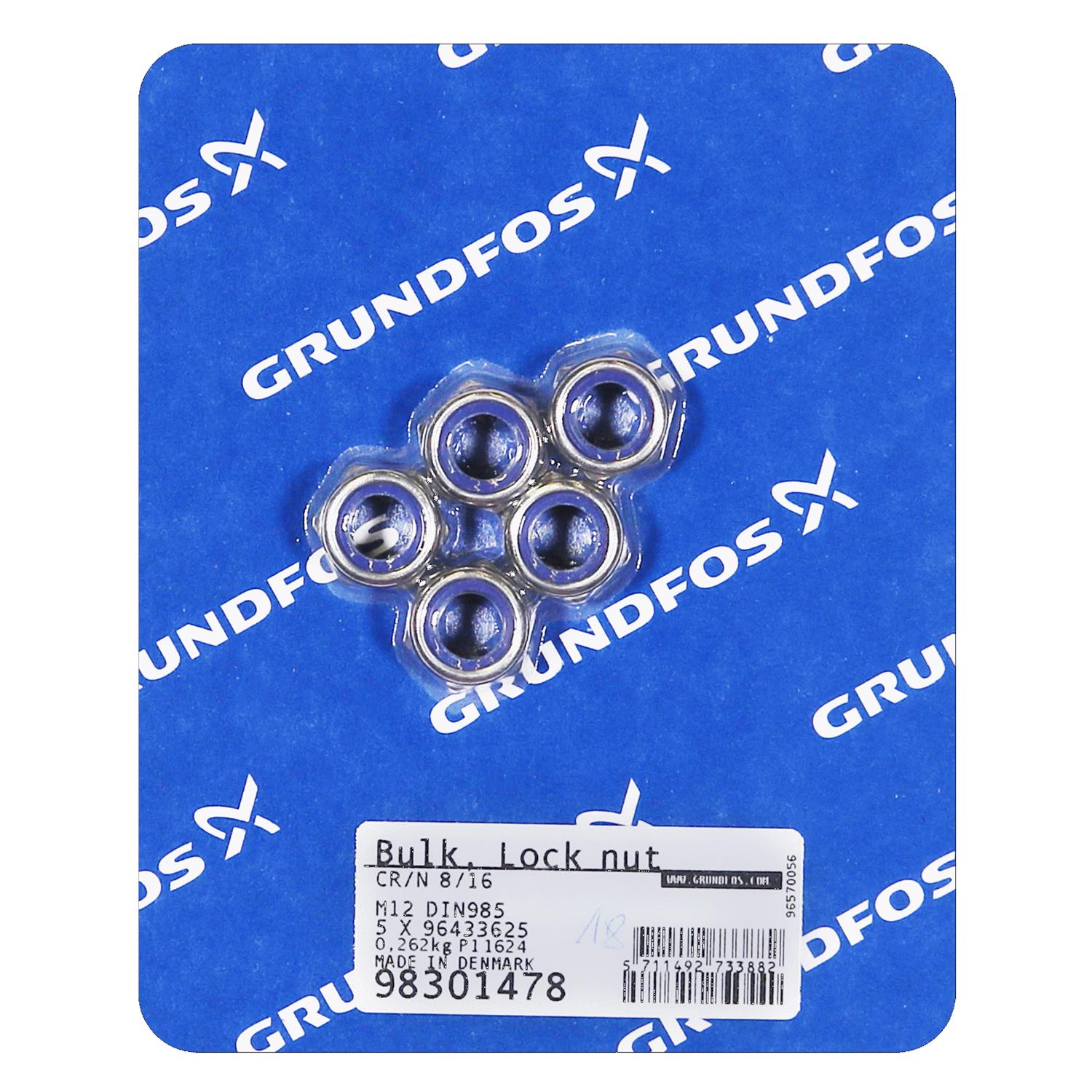 Grundfos 98301478 - Bulk, Lock nut M12 DIN985