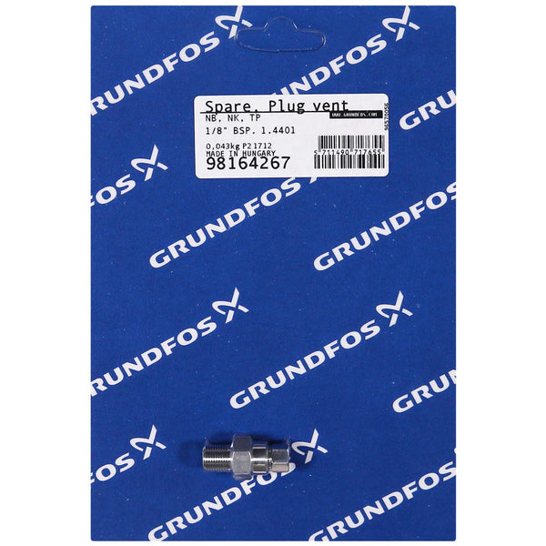 Grundfos 98164267 - Spare Plug vent 1/8" BSP. 1.4401 | Submersible | Borehole | Vertical | High Head