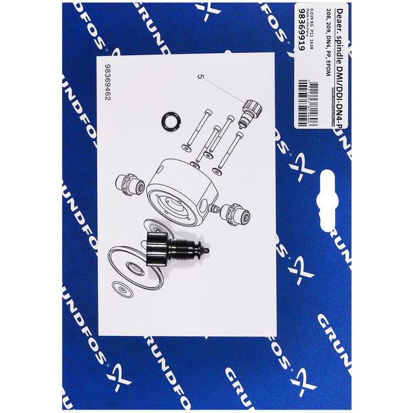 Grundfos 98369919 - Kit | Fitting Deaer. sPindle, DN4-PVC/V | Submersible | Borehole | Vertical | High Head