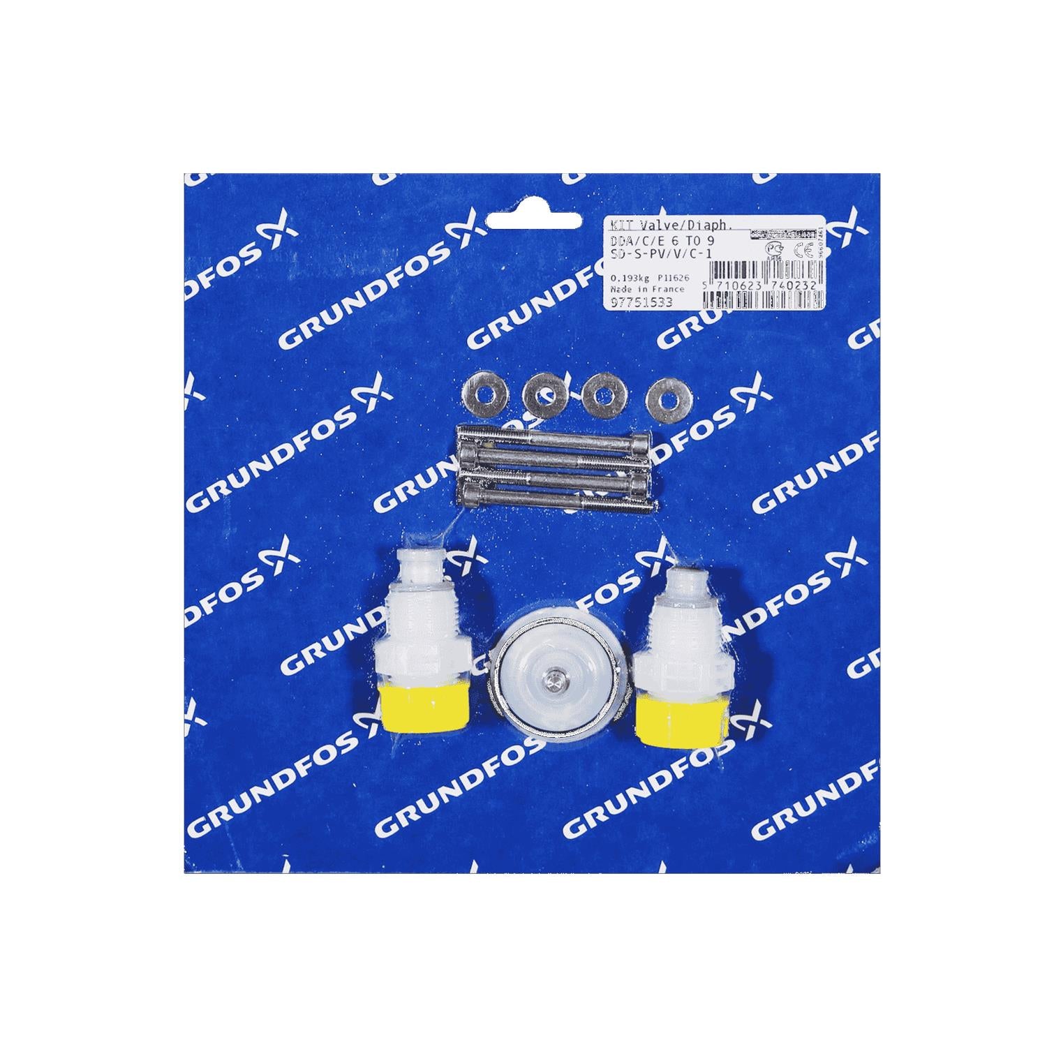 Grundfos 97751533 - Kit | Valve & Diaph DDA/C/E 6 TO 9 | Dosing Pump | Digital | High Accuracy