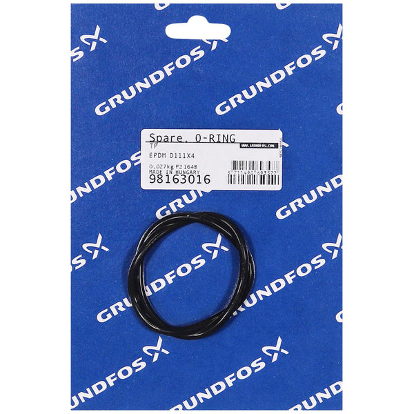 Grundfos 98163016 - Spare O-Ring EPDM D111X4 | Submersible | Borehole | Vertical | High Head