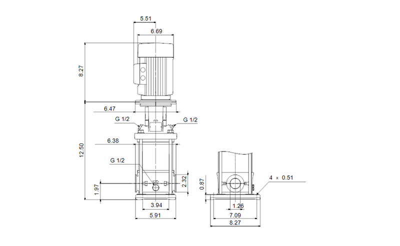 Grundfos 99915465 - CRI 1S-5 A-CA-A-E-HQQE