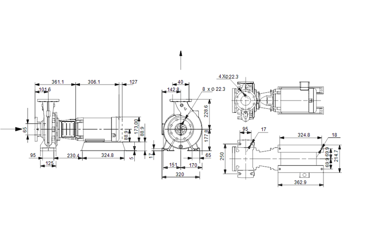 Grundfos 92559477 - NBS 015-095/6.54 AASG7SAESDQQEHX4