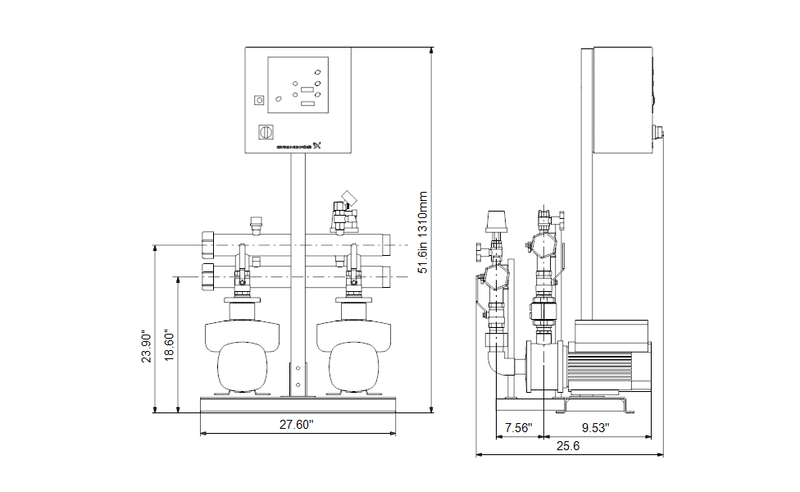 Grundfos 91149101 - HYDRO MULTI-B/E 2 CME3-3