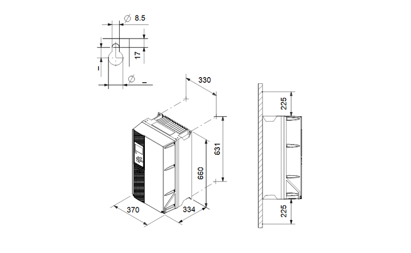 Grundfos 99616725 - CUE 3X380-500V IP20 90KW