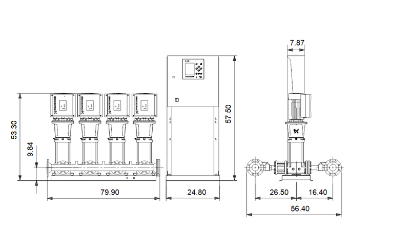 Grundfos 99689130 - Hydro MPC-E 4 CRE 64-2-1