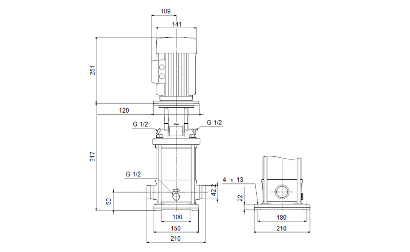 Grundfos 99582130 - CRI 3-6 A-P-A-E-HQQE