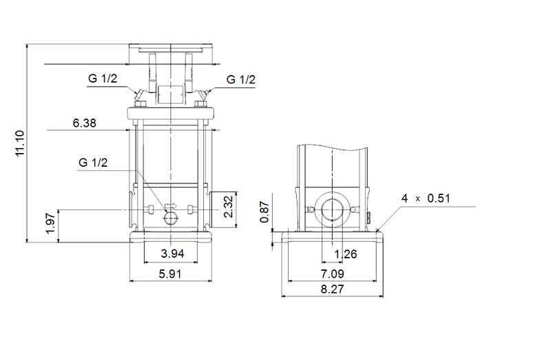 Grundfos 96081191 - CRI 1S-2 A-CA-A-E-HQQE