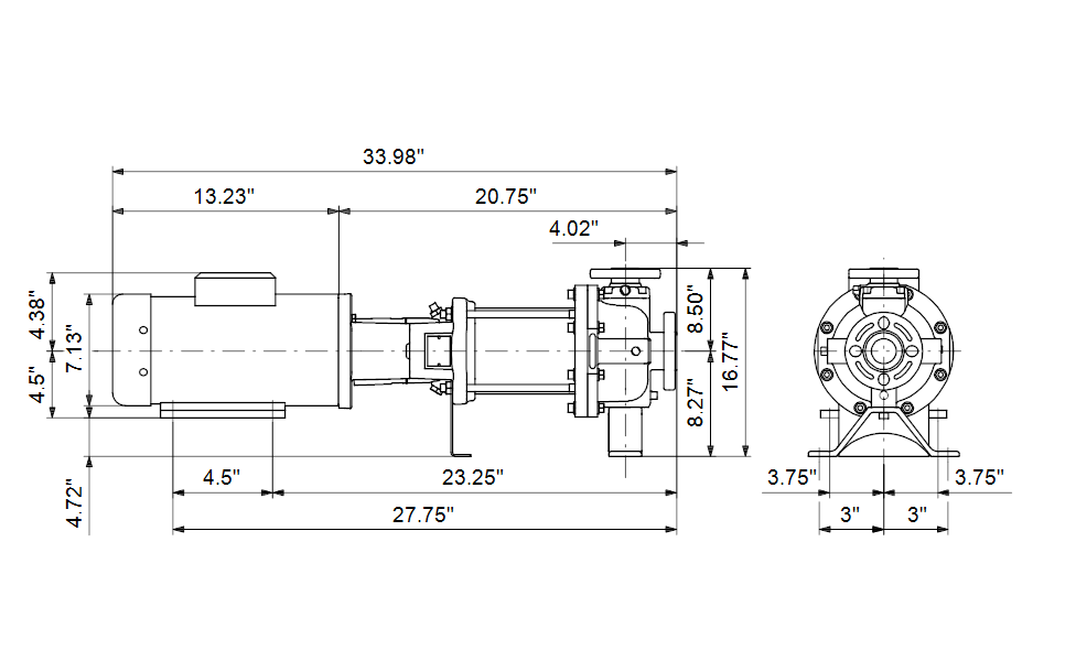 Grundfos 97734978 - CRN 20-1 H-G05-A-E-HQQE | Horizontal | End Suction