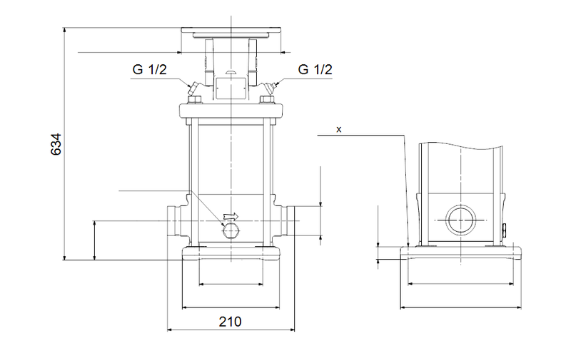 Grundfos 99207092 - CRI 3-21 A-P-A-V-HQQV | Multistage | Centrifugal | Vertical | Inline