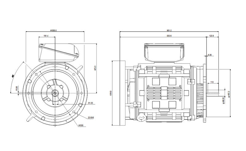 Grundfos 99886372 - WEG 445TSD