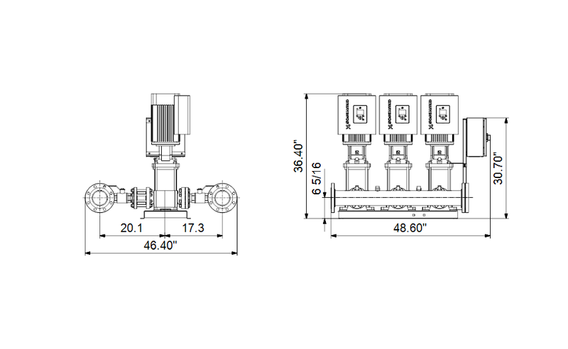 Grundfos 99334057 - Hydro Multi-E 3 CRE 20-3 UL A-A-A-U-A