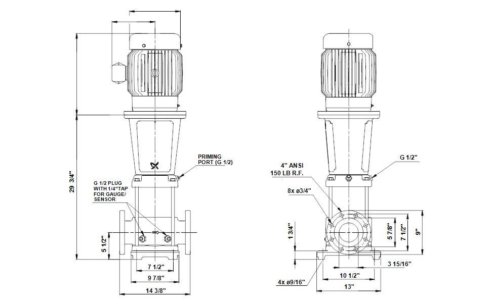 Grundfos 96416072 - CRN 64-2-2 | Multistage | SelfPriming | Centrifugal | Vertical