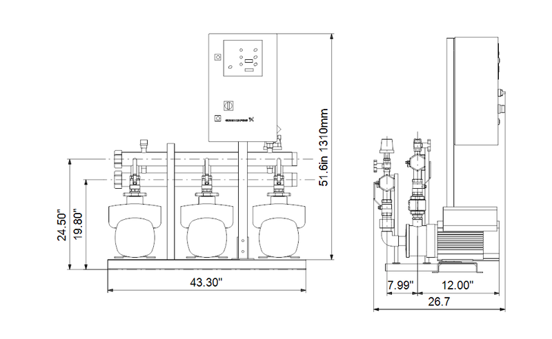 Grundfos 91149125 - HYDRO MULTI-B/E 3 CME5-4