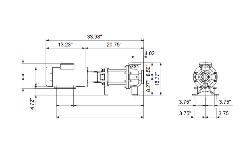 Grundfos 97655572 - CR 20-1 H-G05-A-V-HQQV | Horizontal | End Suction