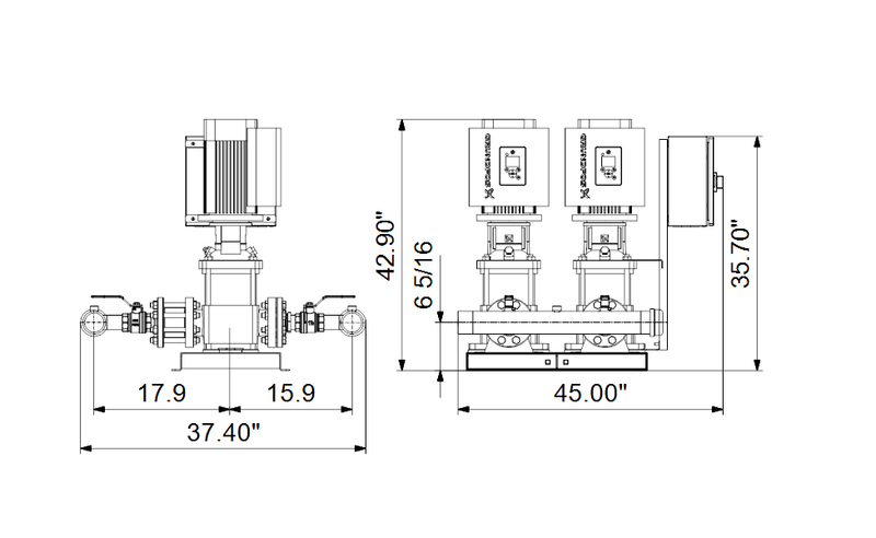 Grundfos 99445635 - Hydro Multi-E 2 CRE 10-10 UK A-A-A-U-A