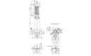 Grundfos 99050554 - CRNE 1-23 Q-FGJ-T-E-HQQE | Multistage | SelfPriming | Centrifugal | Vertical | Horizontal