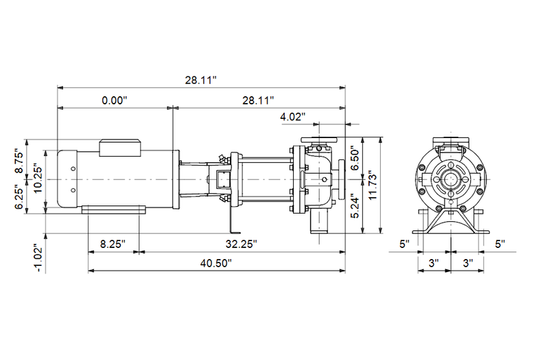 Grundfos 97740309 - CRN 20-5 H-GB-A-E-HQQE | Horizontal | End Suction