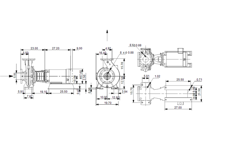 Grundfos 92560227 - NBS 050-150/16.14 AASG6S5ESBQQETY6