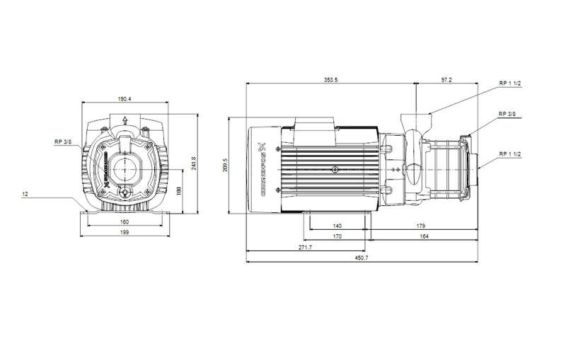 Grundfos 99397210 - CM 10-2 A-R-A-V-AQQV E1-A-A-N | Pump