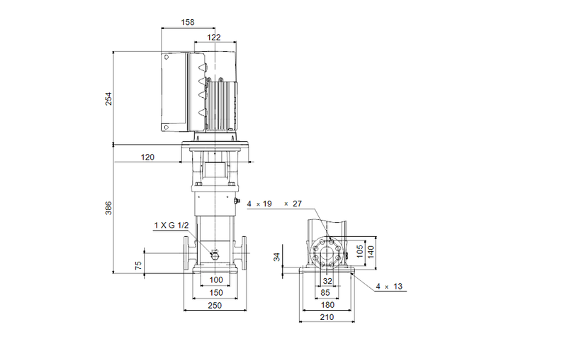 Grundfos 99794339 - CRNE 1-4 BM-FGJ-H-V