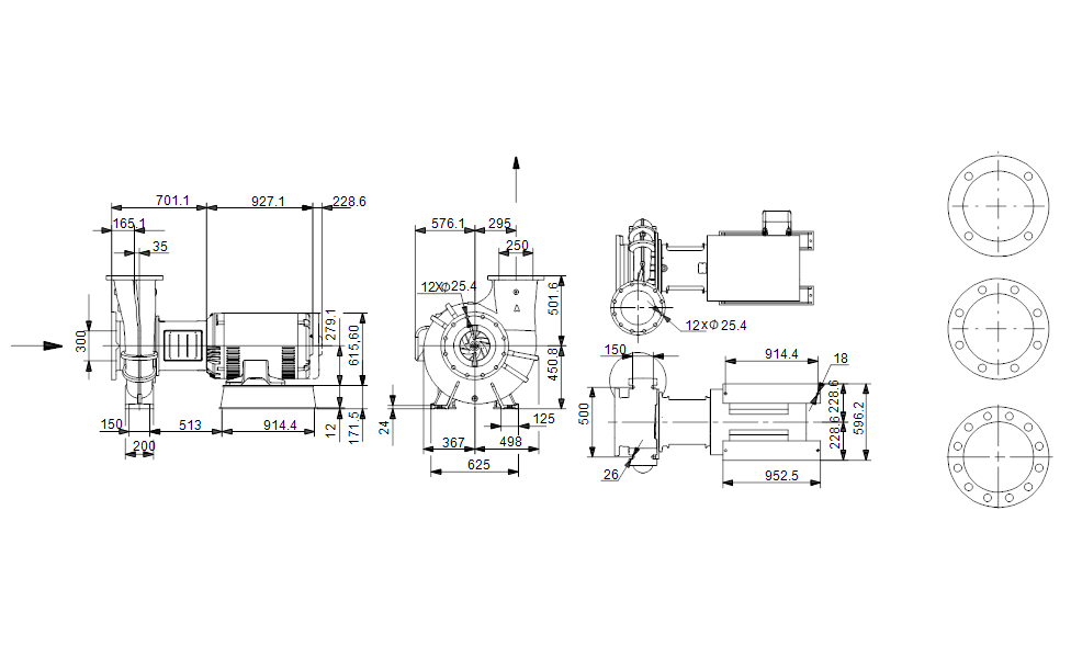 Grundfos 92560690 - NBS 100-150/16.34 AGASG6S2ESBQQEVY6 | SelfPriming | Centrifugal | Horizontal