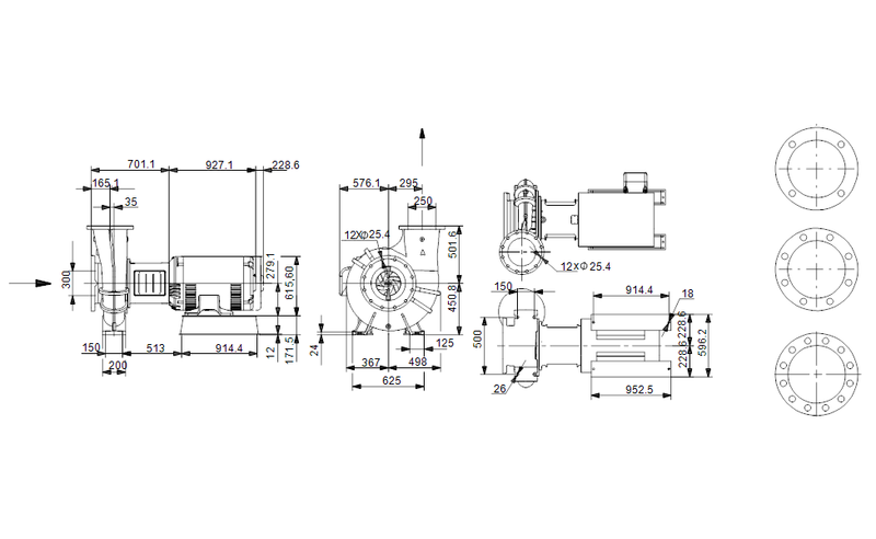 Grundfos 92560690 - NBS 100-150/16.34 AGASG6S2ESBQQEVY6