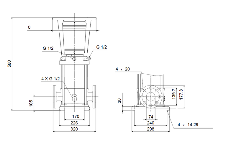 Grundfos 99573633 - CRN 32-2-1 KMP-G-A-E