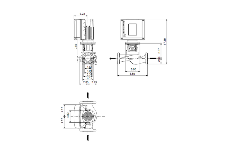 Grundfos 98819500 - TPE3 40-120 S-A-G-A-BQQE-DYB