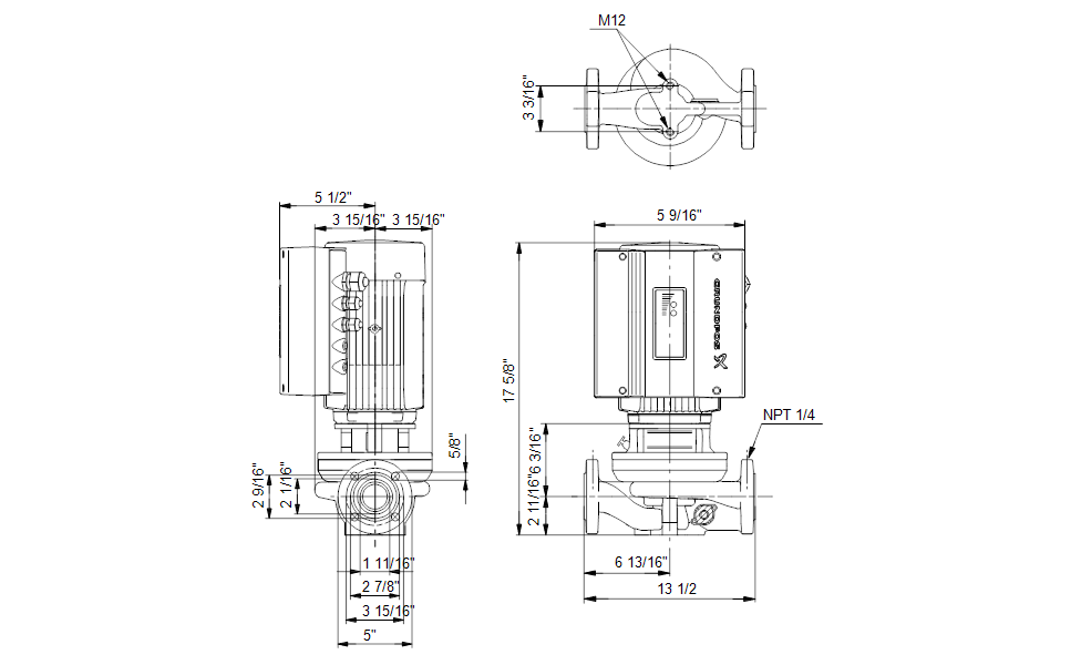 Grundfos 91136583 - TPE 40-240/2 S-A-G-A-BUBE-GBB | Inline | Variable Speed | Circulator