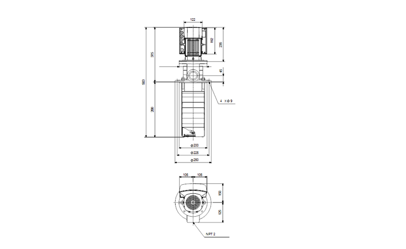 Grundfos 99595515 - MTRE 10-4/2 A-WB-I-HQQV