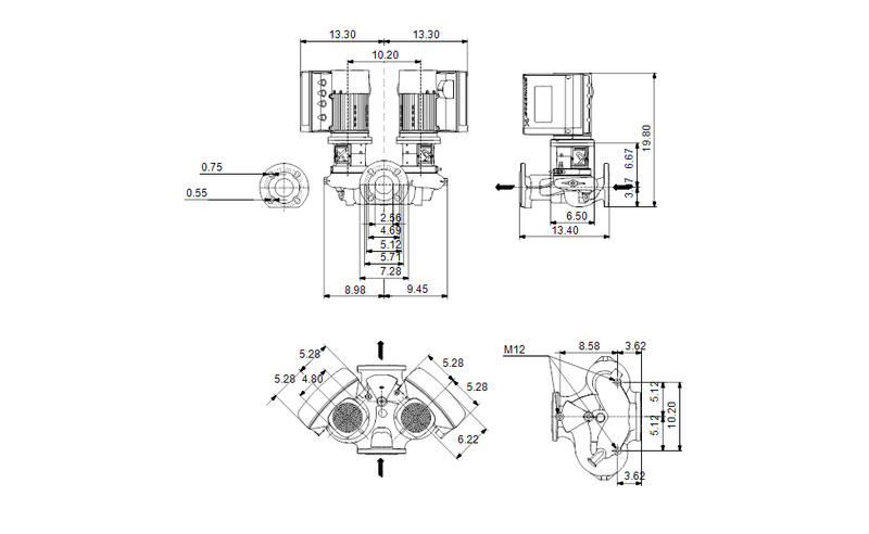 Grundfos 98819848 - TPE3 D 65-120 S-A-G-A-BQQE-FCB