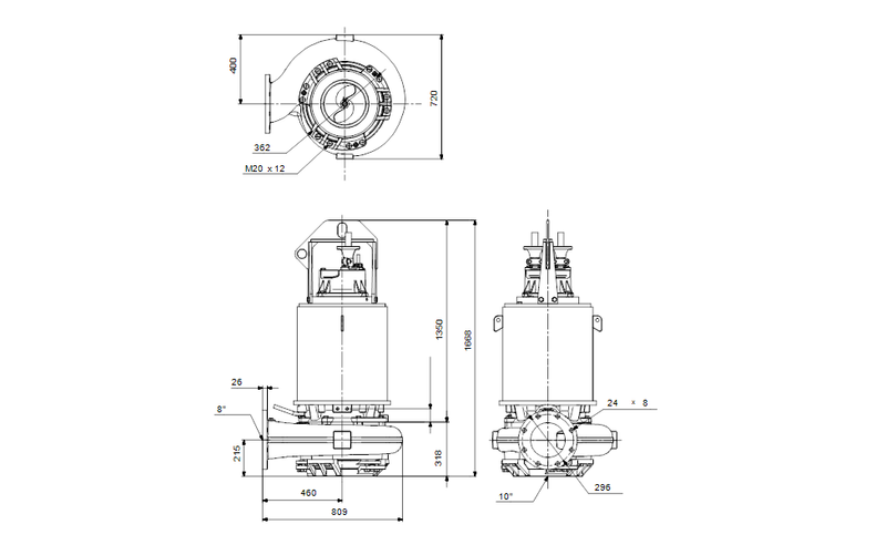 Grundfos 97660791 - S2.40.A80.1610.4.70M.H.355.G.EX.D.611