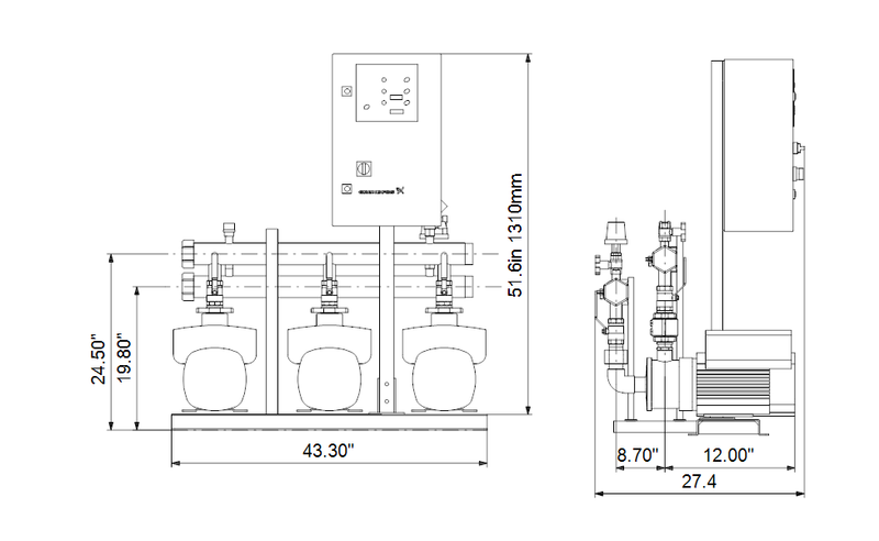 Grundfos 91149126 - HYDRO MULTI-B/E 3 CME5-5