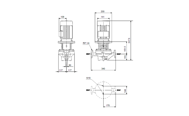 Grundfos 96086973 - TP 50-160/2 A-F-A-BAQE-GW1