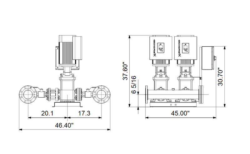 Grundfos 99334034 - Hydro Multi-E 2 CRE 20-4 UL A-A-A-U-A