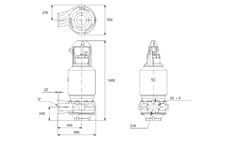 Grundfos 97660749 - S1.40.A50.700.4.62M.C.308.G.EX.D.611