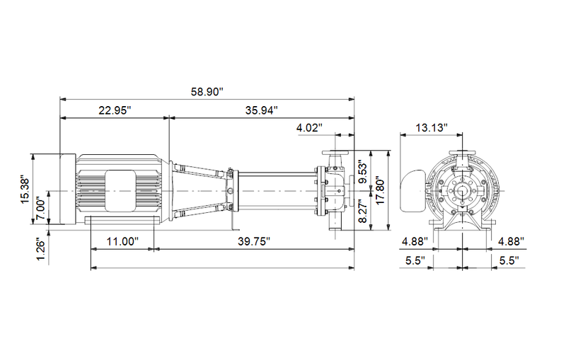 Grundfos 97740648 - CRN 45-4-1 H-G60-A-V-HQQV | Horizontal | End Suction