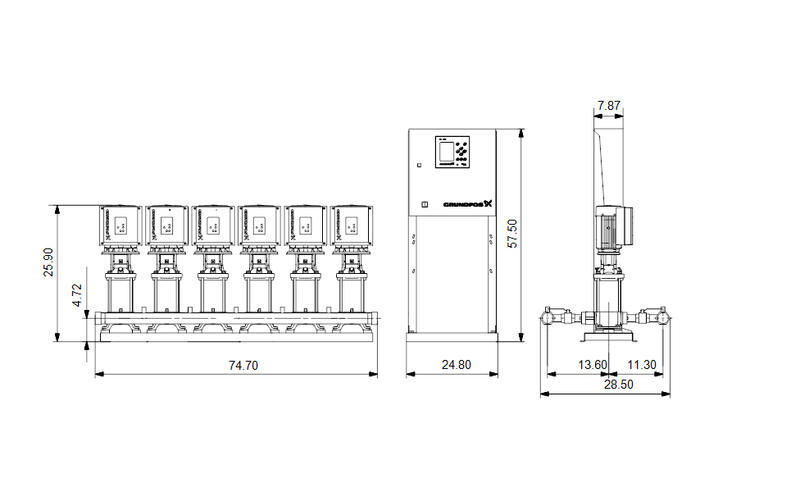 Grundfos 99713438 - Hydro MPC-E 6 CRE 3-6