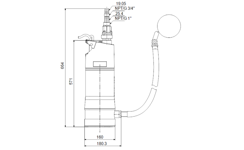 Grundfos 92713162 - SBA 3-45 AW