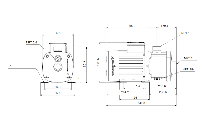 Grundfos 97568350 - CM 3-8 A-S-G-V-AQQV E-A-A-N