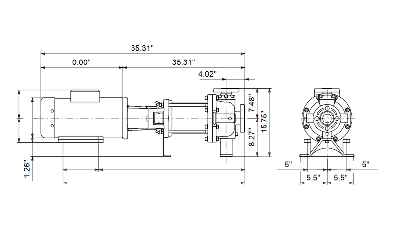 Grundfos 97535502 - CR 20-10 H-G22-A-E-HQQE | Horizontal | End Suction