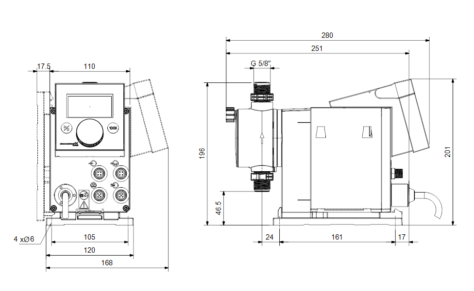 Grundfos 97722408 - DDA 7.5-16 FC-PVC/T/C-F-31I003BG | Dosing Pump | Digital | High Accuracy