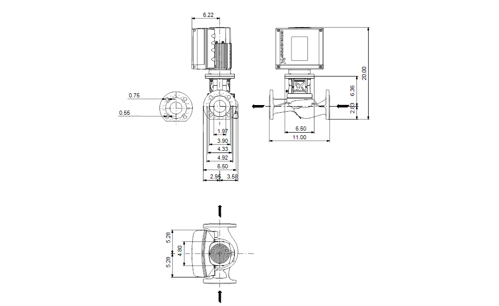 Grundfos 98819630 - TPE3 50-200 S-A-G-A-BQQE-HYC | Inline | Variable Speed | Energy Efficient