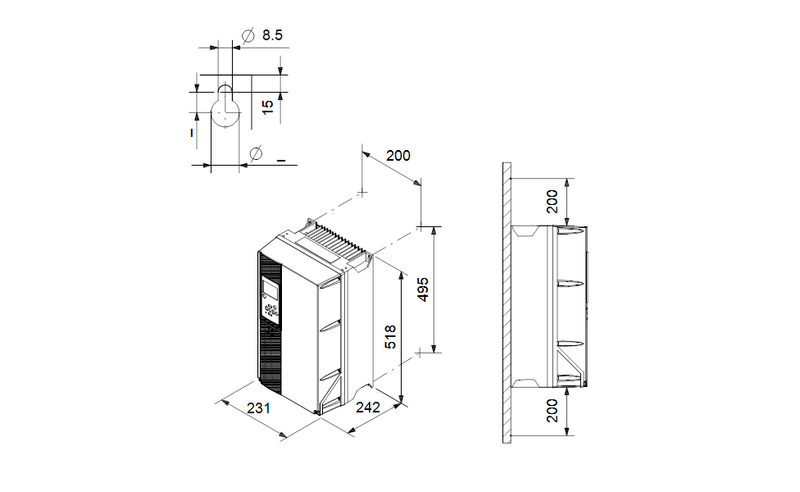 Grundfos 99616721 - CUE 3X380-500V IP20 37KW