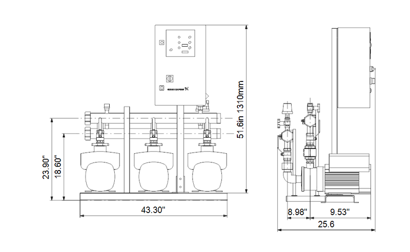 Grundfos 91149104 - HYDRO MULTI-B/E 3 CME3-5