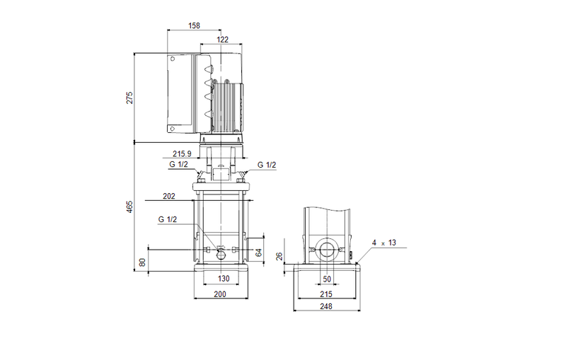 Grundfos 99576619 - CRNE 10-4 A-CX-A-V-HQQV