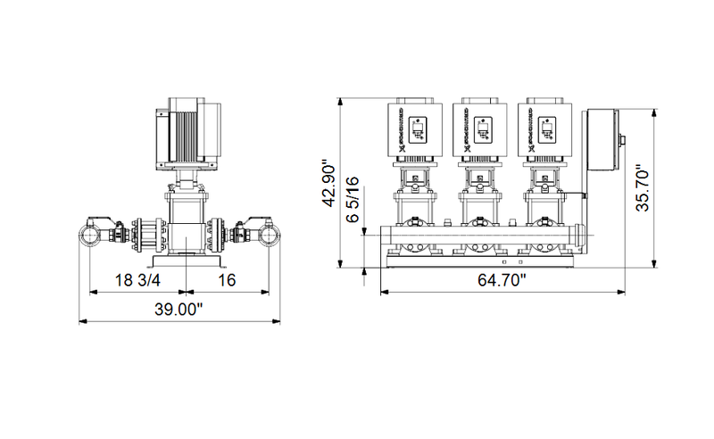 Grundfos 99449909 - Hydro Multi-E 3 CRE 10-10 UK A-A-A-U-A